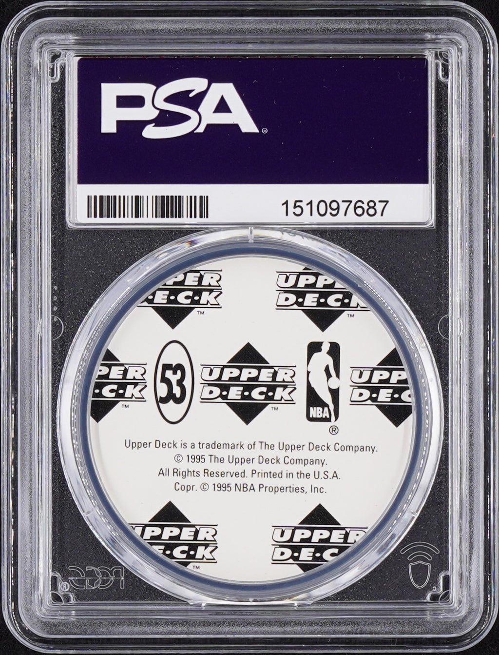 1995 Upper Deck Jordan Milk Caps Michael Jordan #53 PSA 10 POP 8