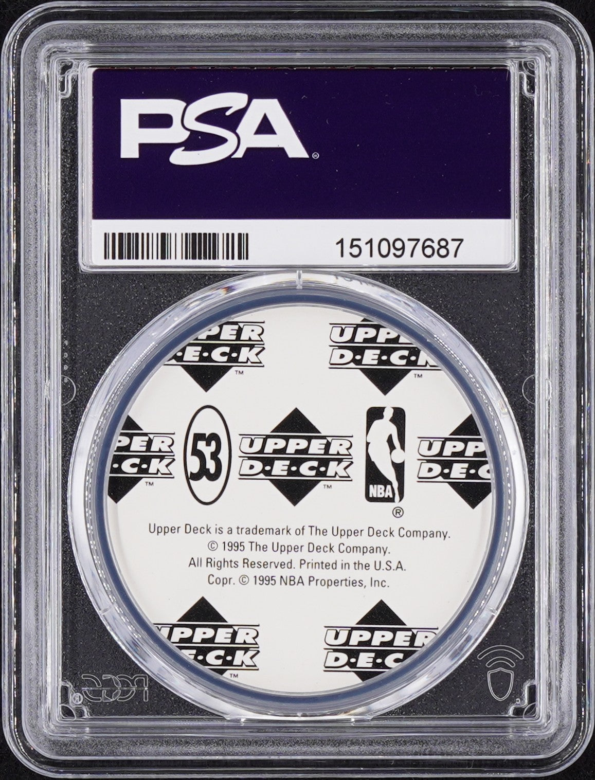 1995 Upper Deck Jordan Milk Caps Michael Jordan #53 PSA 10 POP 8