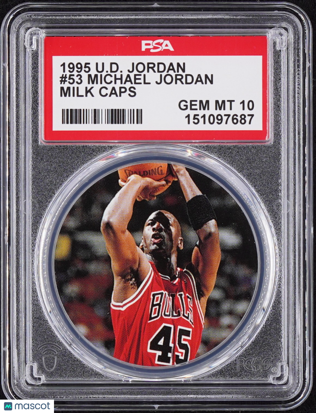 1995 Upper Deck Jordan Milk Caps Michael Jordan #53 PSA 10 POP 8