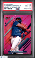 2025 Topps Finest Vladimir Guerrero JR. #235 Magenta Refractor /200 PSA 10