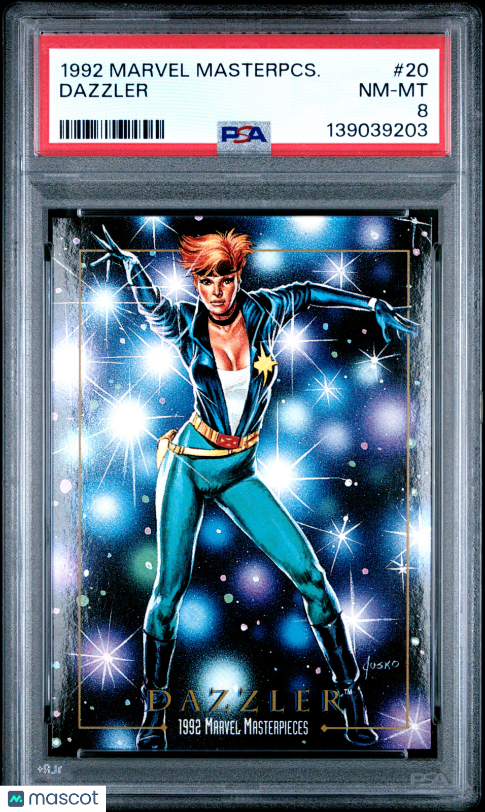 1992 Marvel Masterpieces Dazzler #20 PSA 8