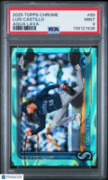 2025 Topps Chrome Luis Castillo #69 Aqua Lava PSA 9 42/199
