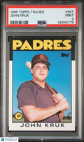 1986 Topps Traded John Kruk #56T PSA 9