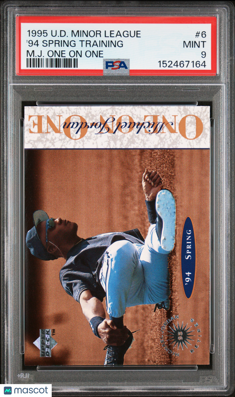1995 Upper Deck Minor League M.J. One On One '94 Spring Training #6 PSA 9