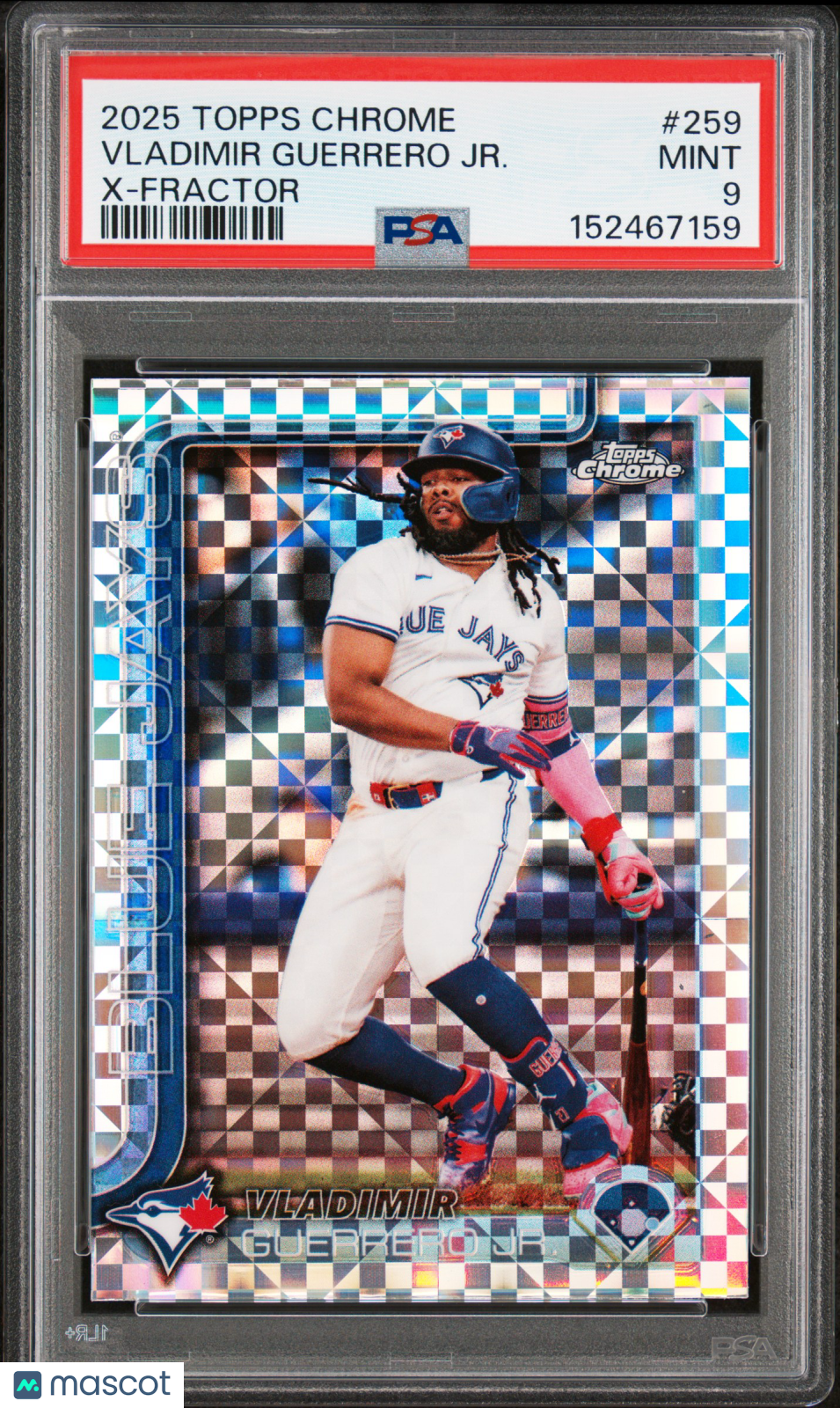 2025 Topps Chrome Vladimir Guerrero JR. #259 X Fractor PSA 9