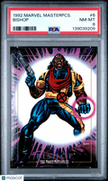 1992 Marvel Masterpieces Bishop #6 PSA 8