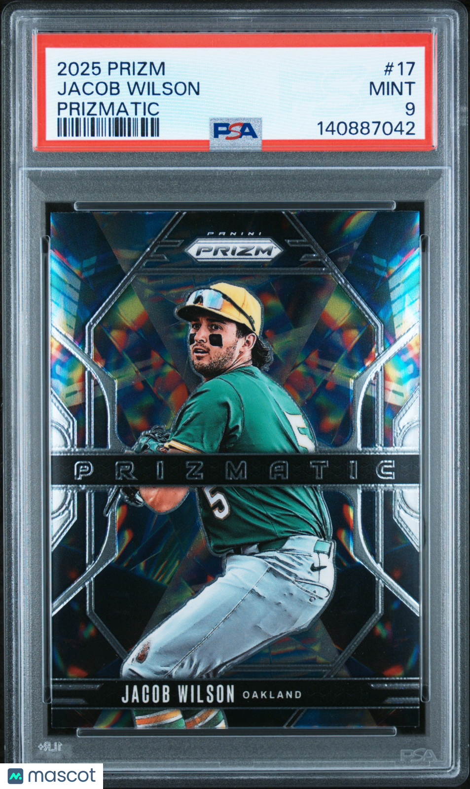 2025 Panini Prizm Prizmatic Jacob Wilson #17 PSA 9